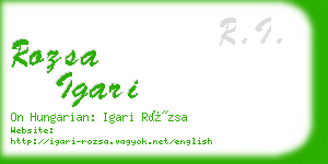 rozsa igari business card